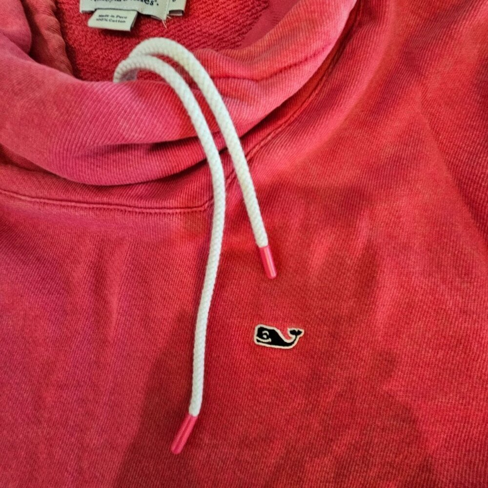 Vineyard Vines Pink‎ Sweatshirt Mens Small Drawstring Funnel Neck 100% Cotton - Picture 6 of 8